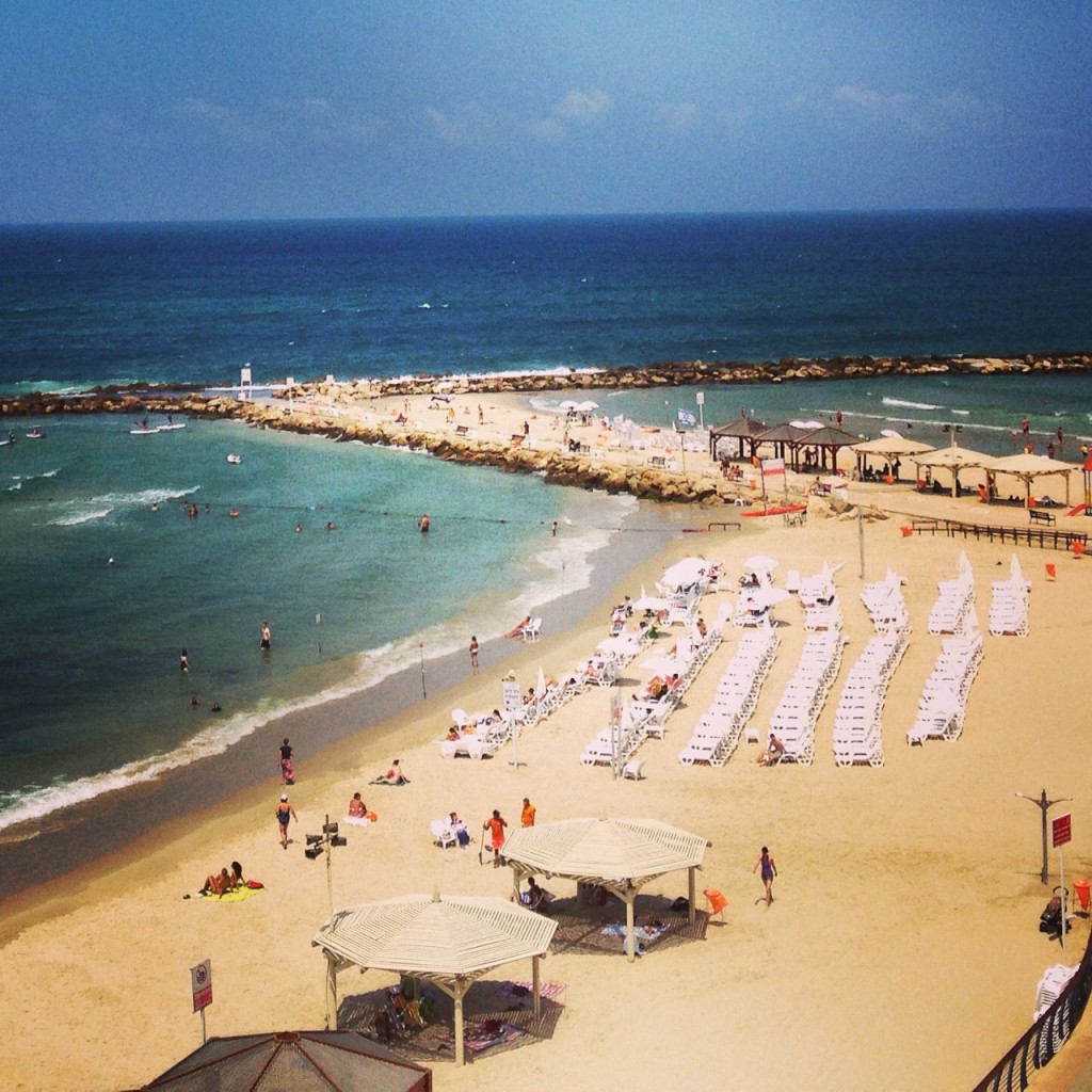 La plage du Hilton à Tel Aviv