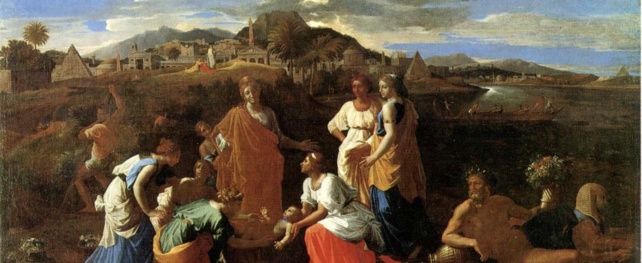 Moïse sauvé des eaux en 5 tableaux